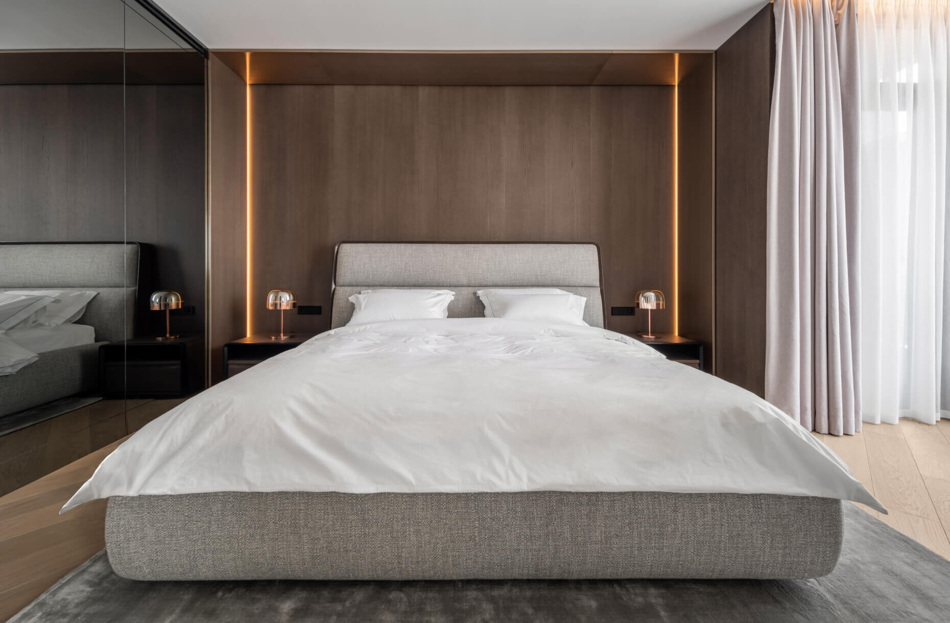 Minimal bedroom design project London