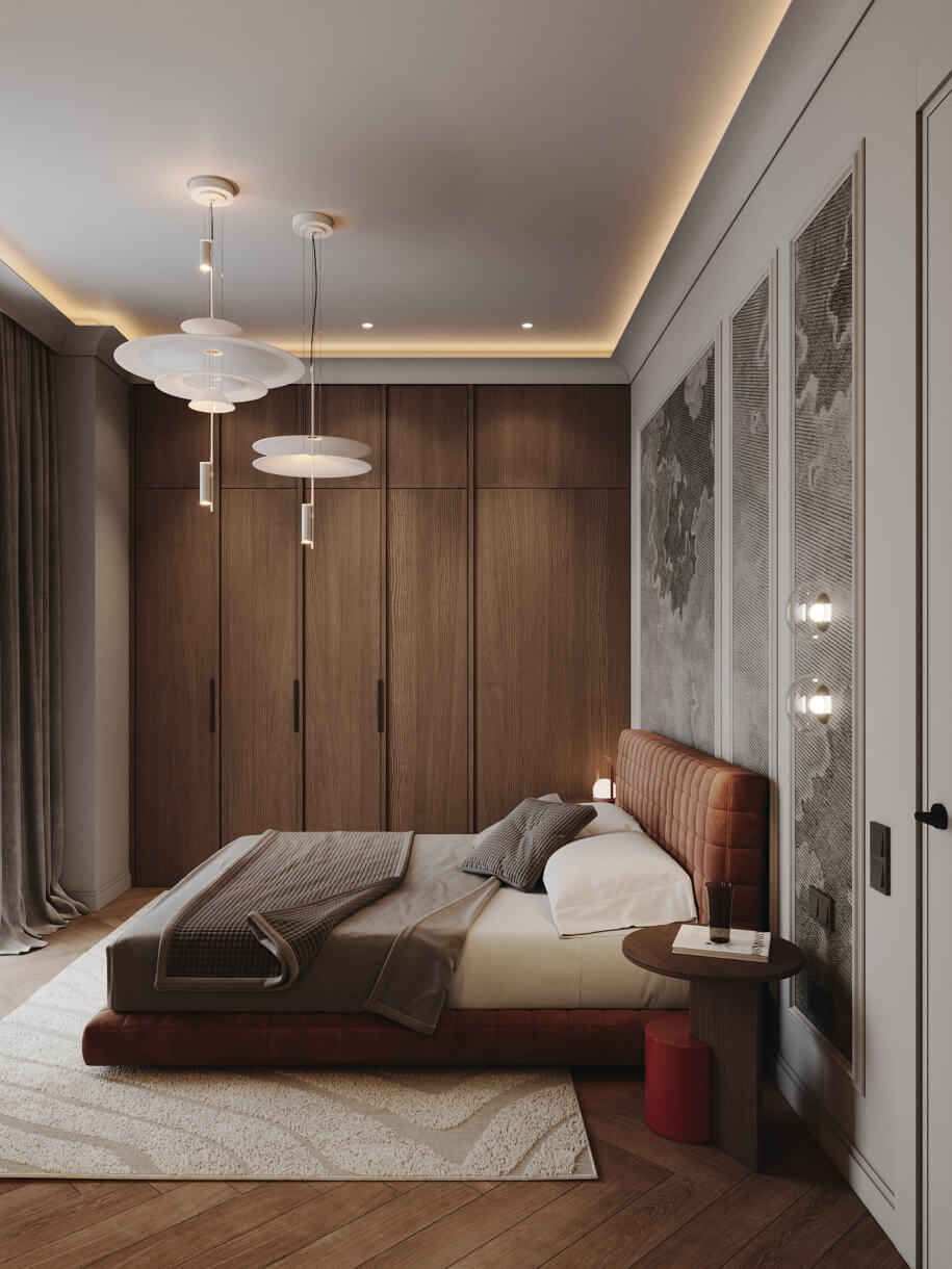 Modern Bedroom Interior design and equipment by the best design interior and exterior studio in London