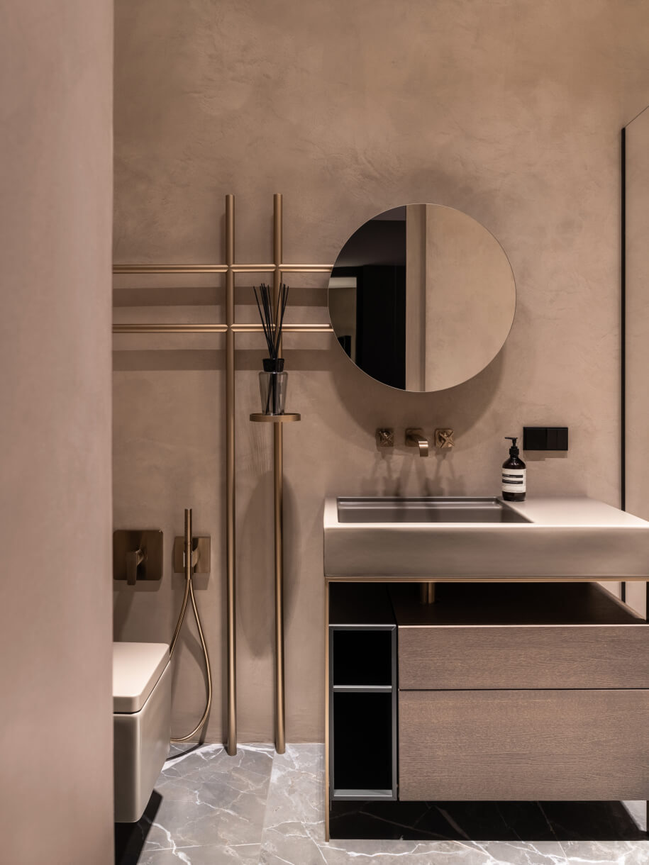 Awesome bathroom with the minimal mirror made by design and architecture agency